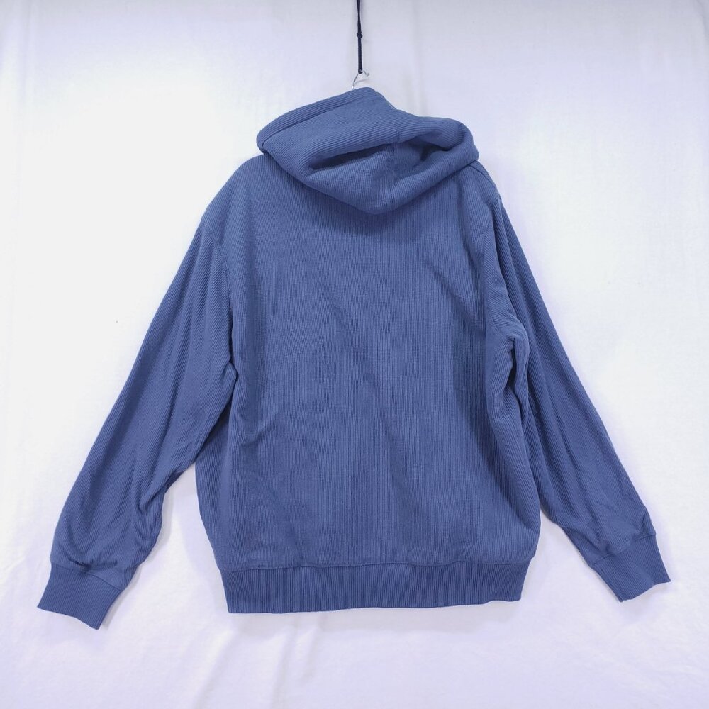 Northwest Territory Men's Blue Waffle Knit Full Zip Hoodie Sherpa Sweater XL - Picture 10 of 13